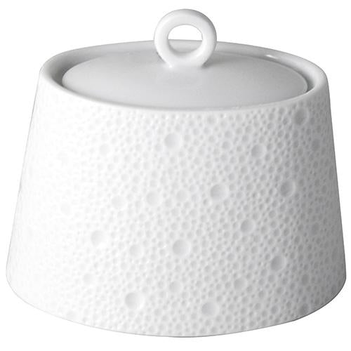 Ecume Blanc Sugar Bowl - Elegant Ceramic Sugar Container for Coffee & Tea - Perfect for Dining Table, Kitchen, and Restaurant Use