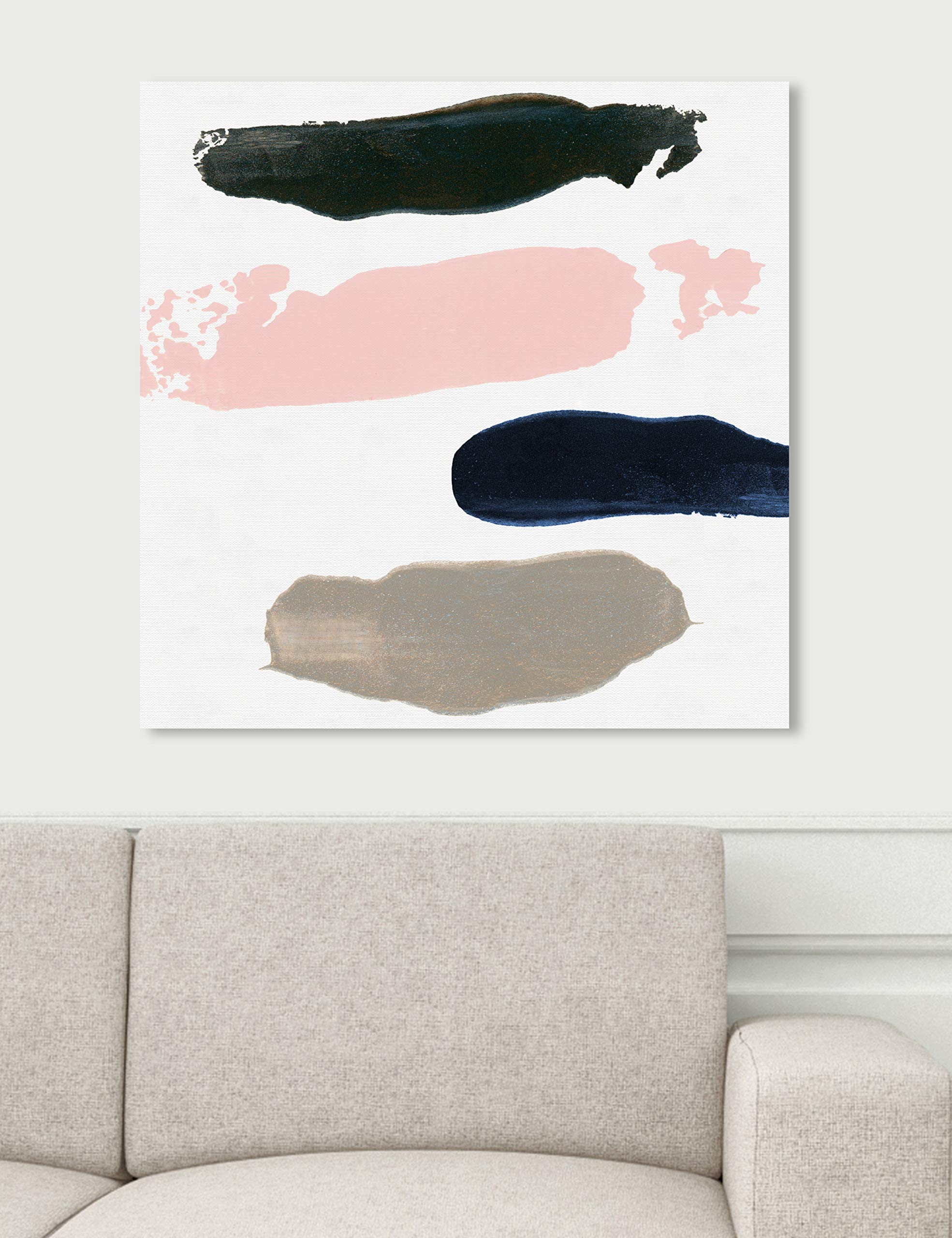 Abstract Wall Art Canvas Prints by Oliver Gal Artist Co. - Pink & Black Modern Home Decor, 24x24 Inches - Perfect for Living Room, Bedroom & Office Wall Decoration
