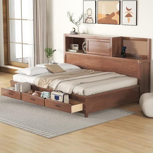 Brown-full, Wooden Daybed