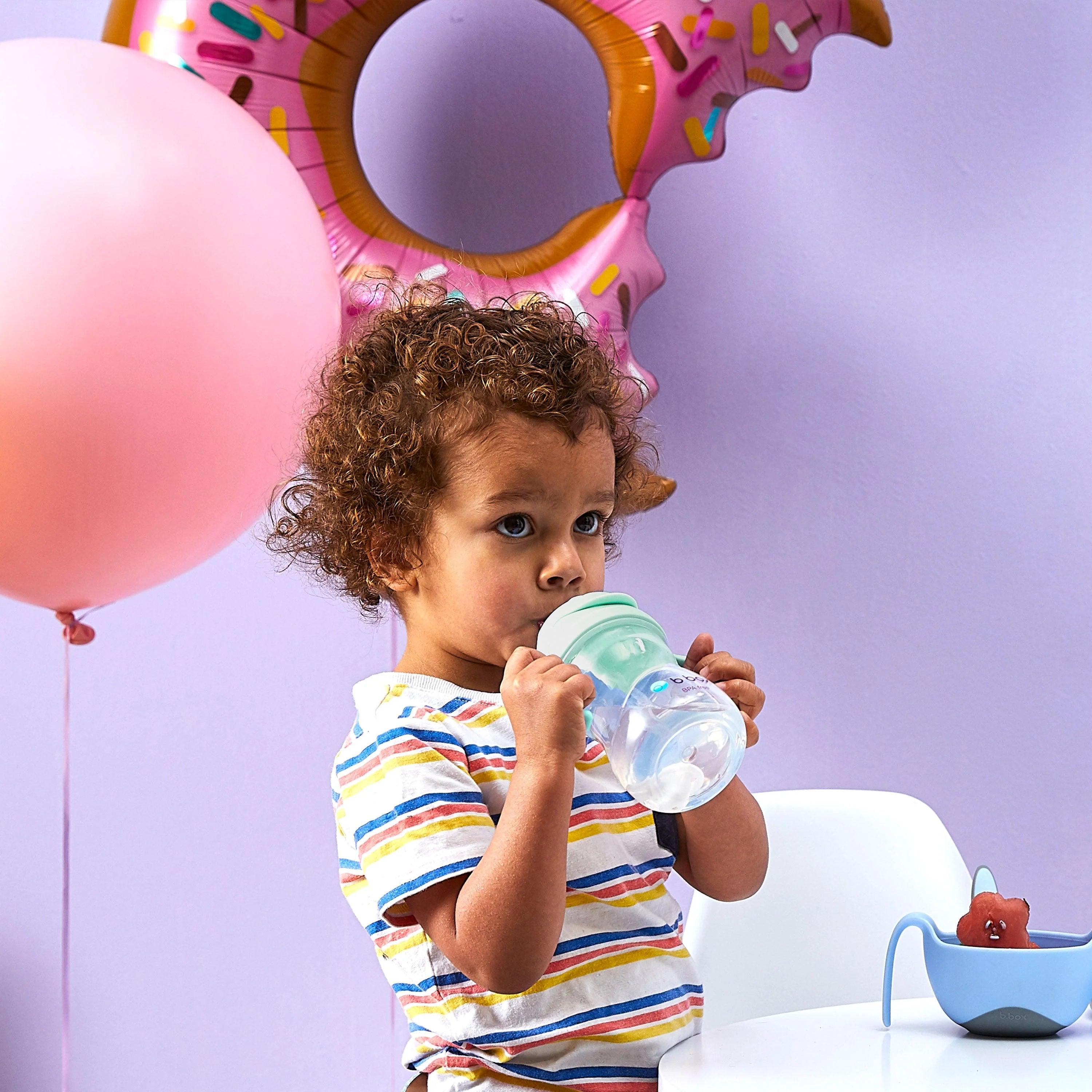 b.box Baby & Toddler Sippy Straw Cup 8oz/240ml - Leak Proof Spill Proof Drinking Cup for Infants & Kids - Perfect for Daycare, Travel & On-the-Go Hydration