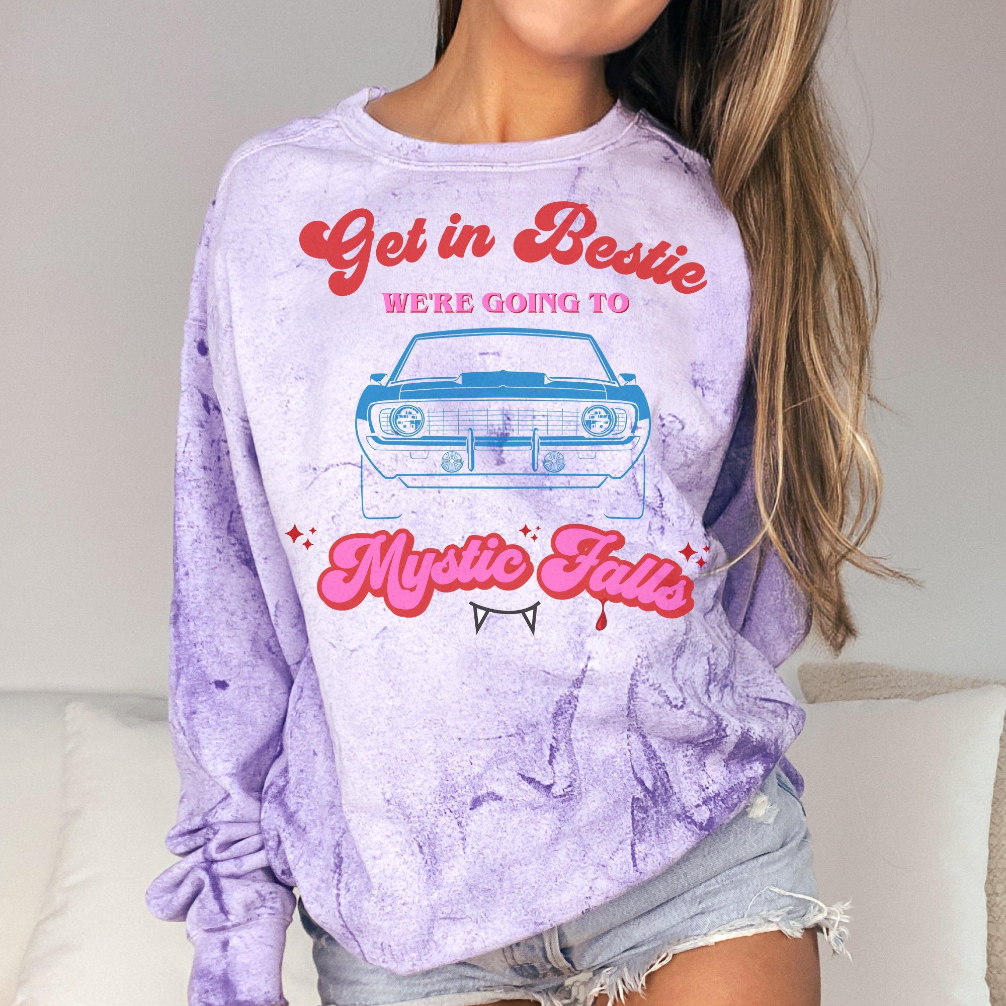 Salvatore Brothers TVD Hoodie - Mystic Falls Crewneck Sweatshirt | The Vampire Diaries Merchandise & Fan Gift | Perfect for Cosplay, TV Show Parties & Vampire Diaries Lovers