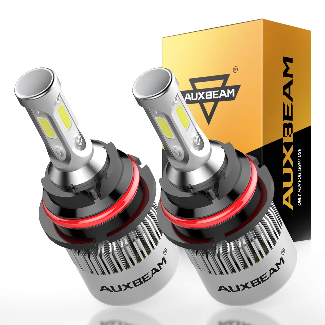 Auxbeam 9004 LED Bulbs - 8000 Lumens 6500K Cool White, 9004 HB1 All-in-One Conversion Kit, IP65 Waterproof, Plug-and-Play Halogen Replacement (Pack of 2) - Perfect for Cars, Trucks, SUVs, Off-Road & Night Driving