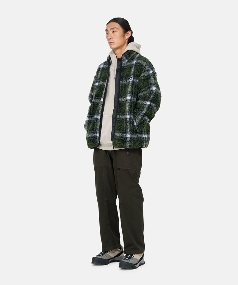 Stylish Shadow Plaid Sherpa Jacket for Men & Women - Warm Winter Fleece Lined Coat - Perfect for Outdoor Adventures, Casual Wear & Cold Weather Fashion