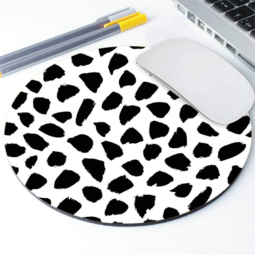 Abstract Polka Dot Mouse Pad - Stylish Round Non-Slip Desk Mat for Computer & Office Decor - Perfect Gift for Women & Cute Desk Accessories (Home & Office Use)
