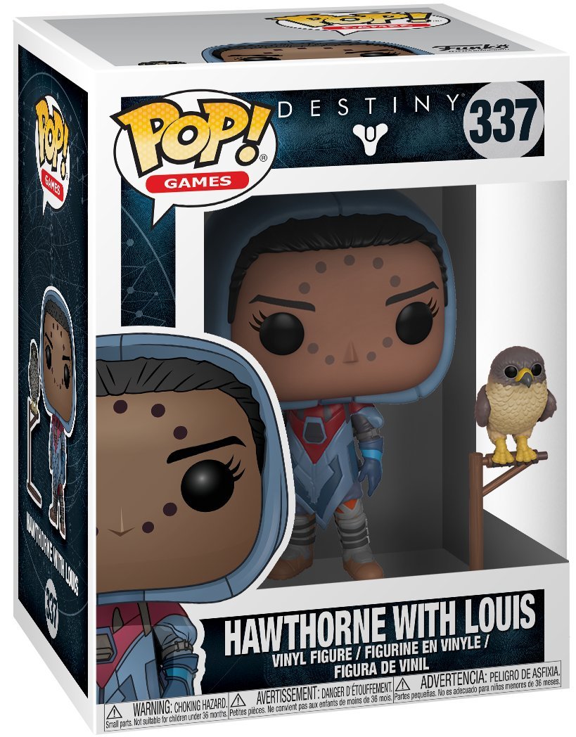 Funko Pop! Games: Destiny - Hawthorne with Hawk Vinyl Figure Collectible Toy | Bundle Includes Pop Protector Case | Perfect for Gaming Fans & Collectors Display