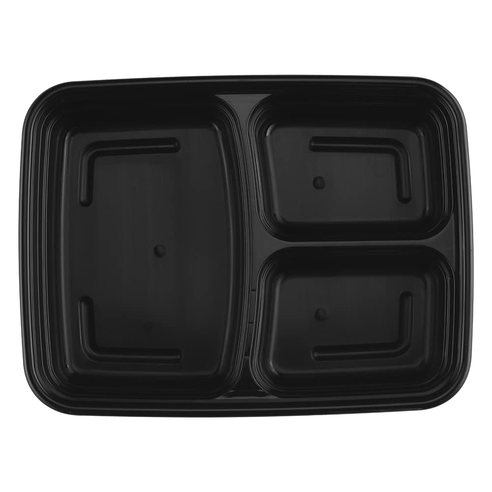 TIYA 33 oz Takeout Food Containers Bulk 150 Pack with Lids - Reusable BPA-Free Plastic Compartment To-Go Boxes - Microwave & Dishwasher Safe for Restaurants, Meal Prep, Catering & Leftovers Storage - Leak-Proof Design for Secure Food Transport