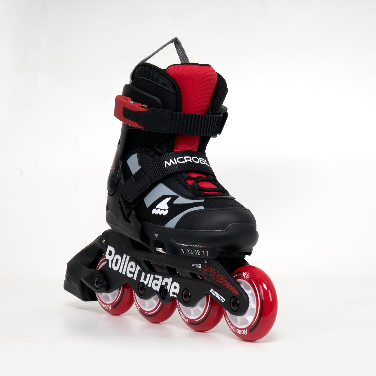 Rollerblade Microblade Junior Adjustable Inline Skates for Kids - Black & Red | Perfect for Outdoor Fun, Sports & Family Activities