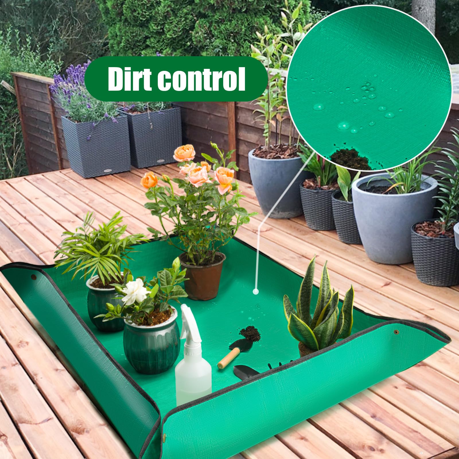 2PCS Waterproof Repotting Mat for Indoor Plants - Professional Gardening Transplanting Mat Supplies for Potting, Pruning & Seedling Care - Perfect for Home, Greenhouse & Balcony Gardening