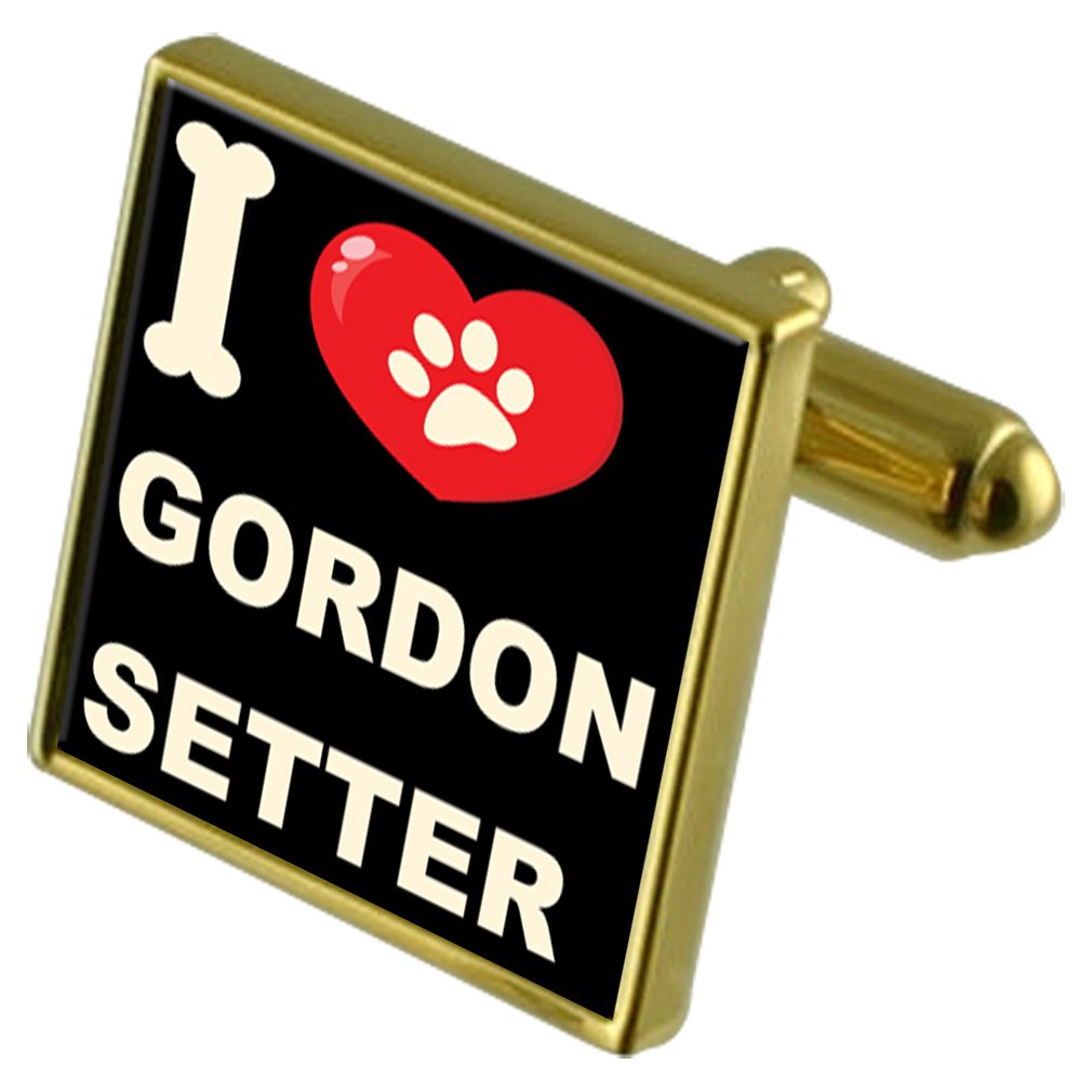 Stylish Gold-Tone Dog Lover Cufflinks - Perfect Gordon Setter Gift for Pet Owners | Ideal for Weddings, Business Meetings & Formal Events