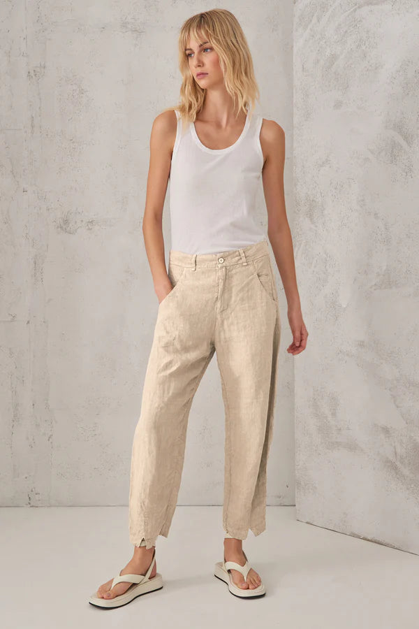 Comfort Fit Linen Trousers for Women - Breathable Summer Pants with Elastic Waist - Casual & Travel Wear for Beach, Vacation and Everyday Outfits