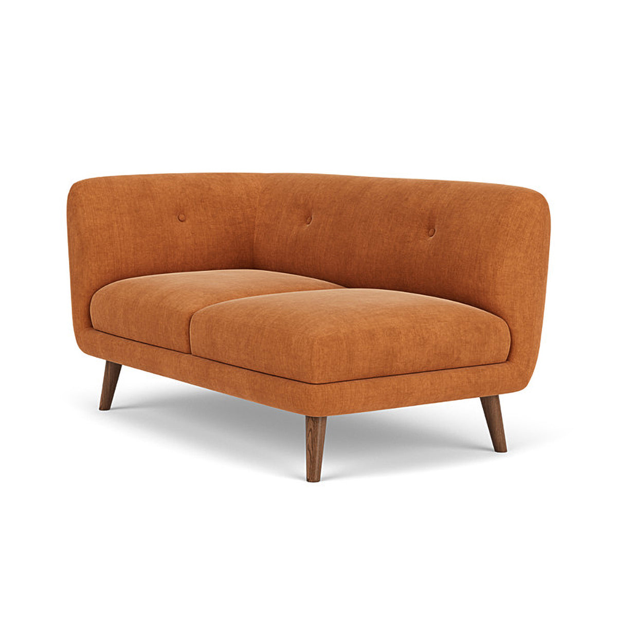 Alfred Fabric Left 2 Seater Modular Sofa - Modern L-Shaped Sectional Couch for Living Room, Lounge & Small Spaces - Comfortable & Stylish Home Furniture