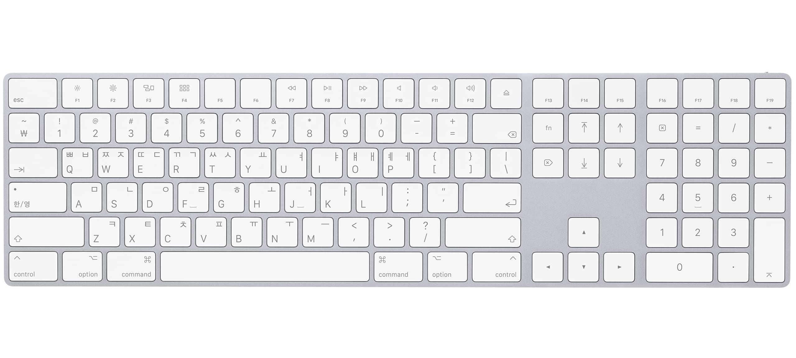 Apple Magic Keyboard with Numeric Keypad - Wireless & Rechargeable (Silver) | Compatible with Mac, iPad for Office Work, Gaming & Creative Projects