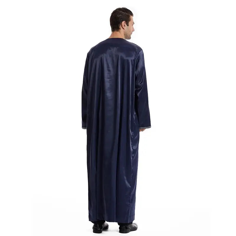 Premium Middle Eastern Arab Men's Thobe Thawb Caftan with Elegant Tassels - Perfect for Eid, Weddings & Special Occasions