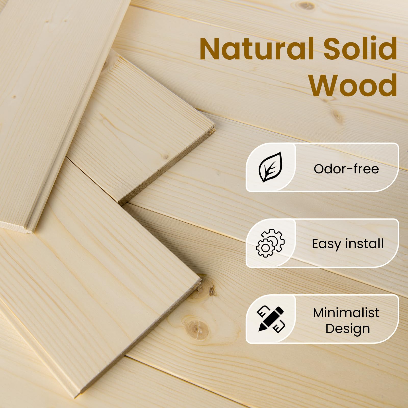 SMARTSTANDARD 30x84 Inch Solid Spruce Wood Sliding Barn Door with 5ft Hardware Kit - Unfinished, DIY, Stainable for Bedroom, Closet & Farmhouse Style Decor