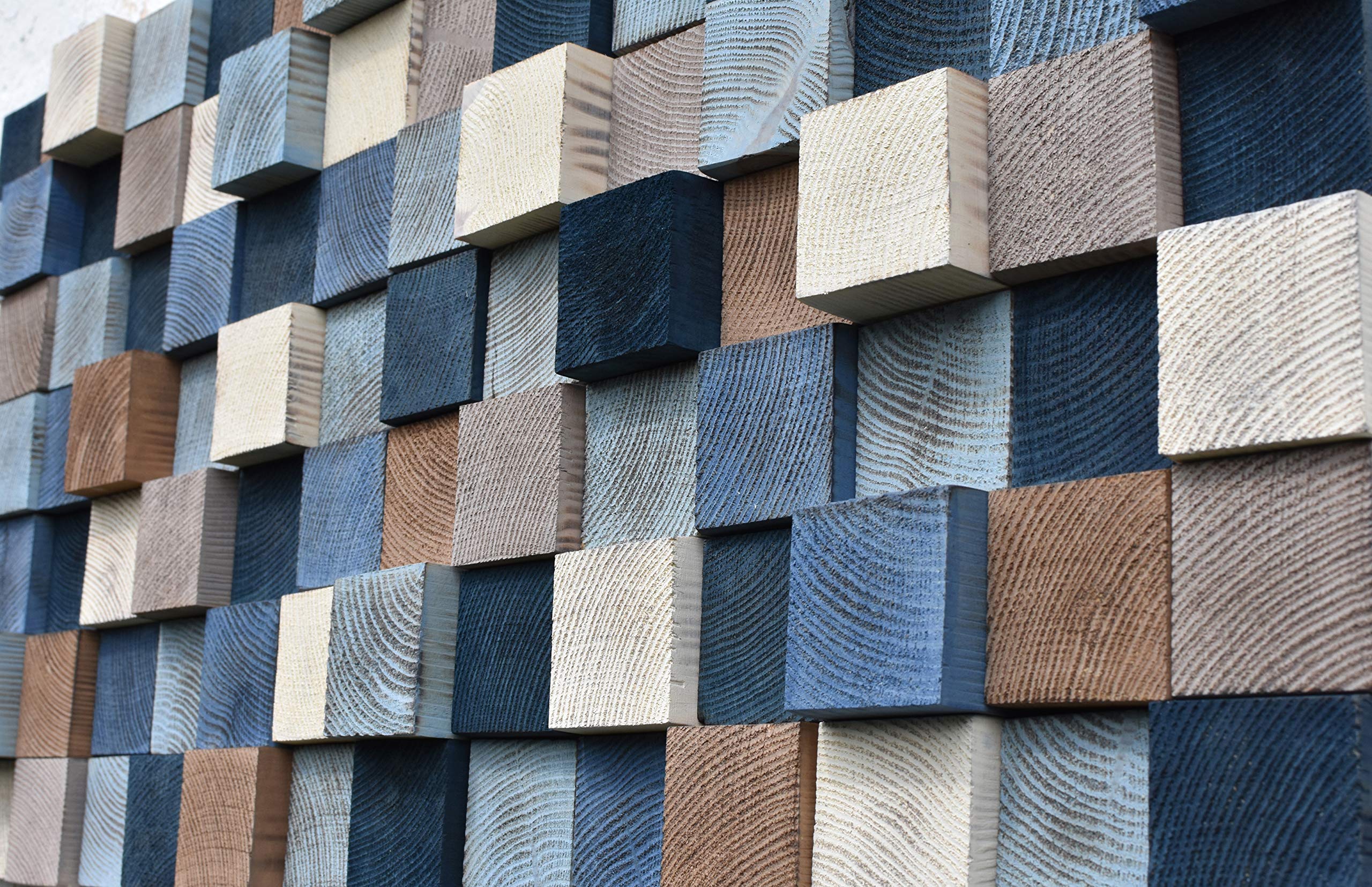 Modern Wooden Sound Diffuser Wall Panel - 3D Acoustic Wood Mosaic Art for Home & Office Decor | Perfect for Living Room, Bedroom, Studio