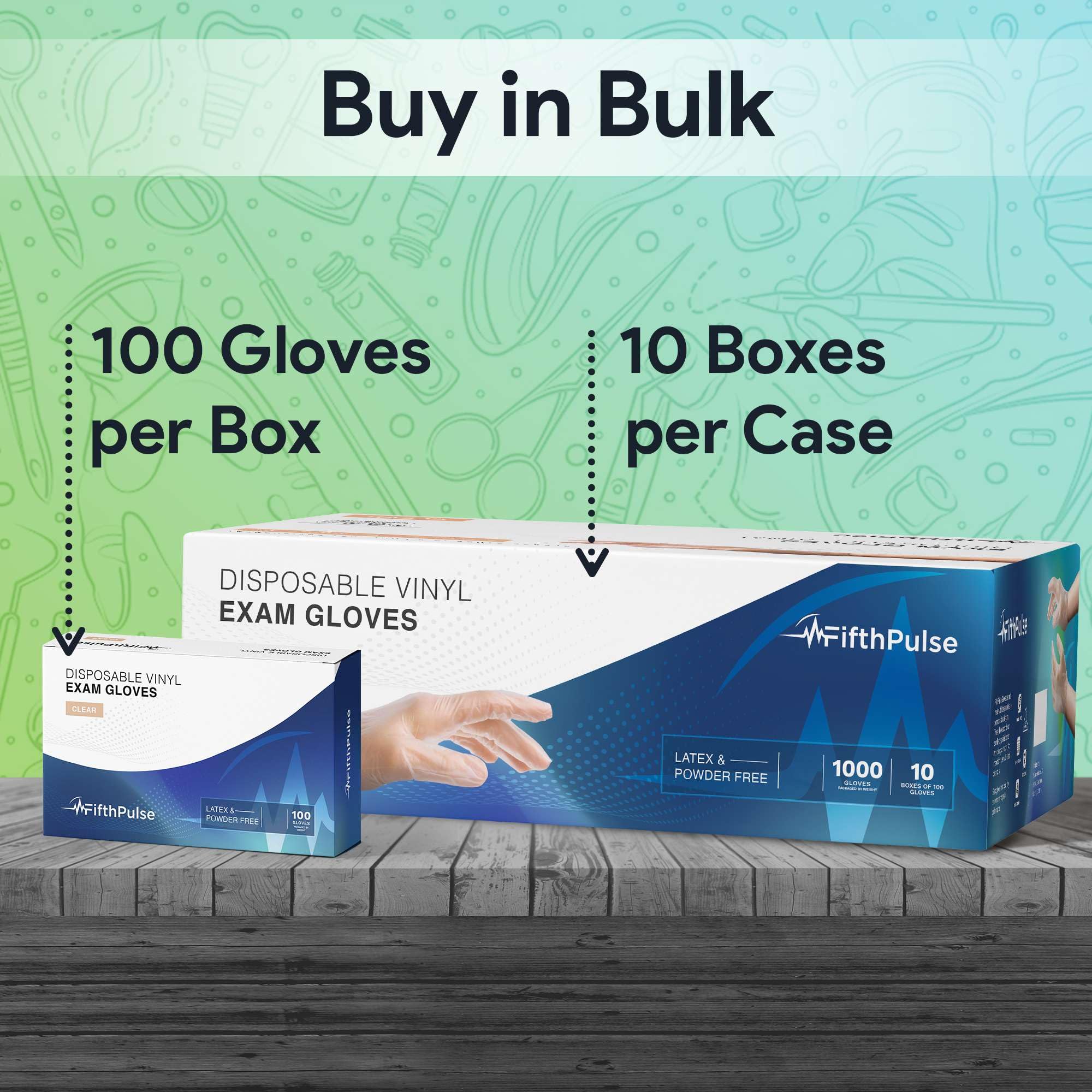 1000 Pack Disposable Latex-Free Vinyl Gloves - 3 Mil Medium Clear Medical Exam Gloves for Hospitals, Clinics, Ambulances & First Aid Kits - Ideal for Healthcare, Food Handling, Cleaning & Tattoo Parlors