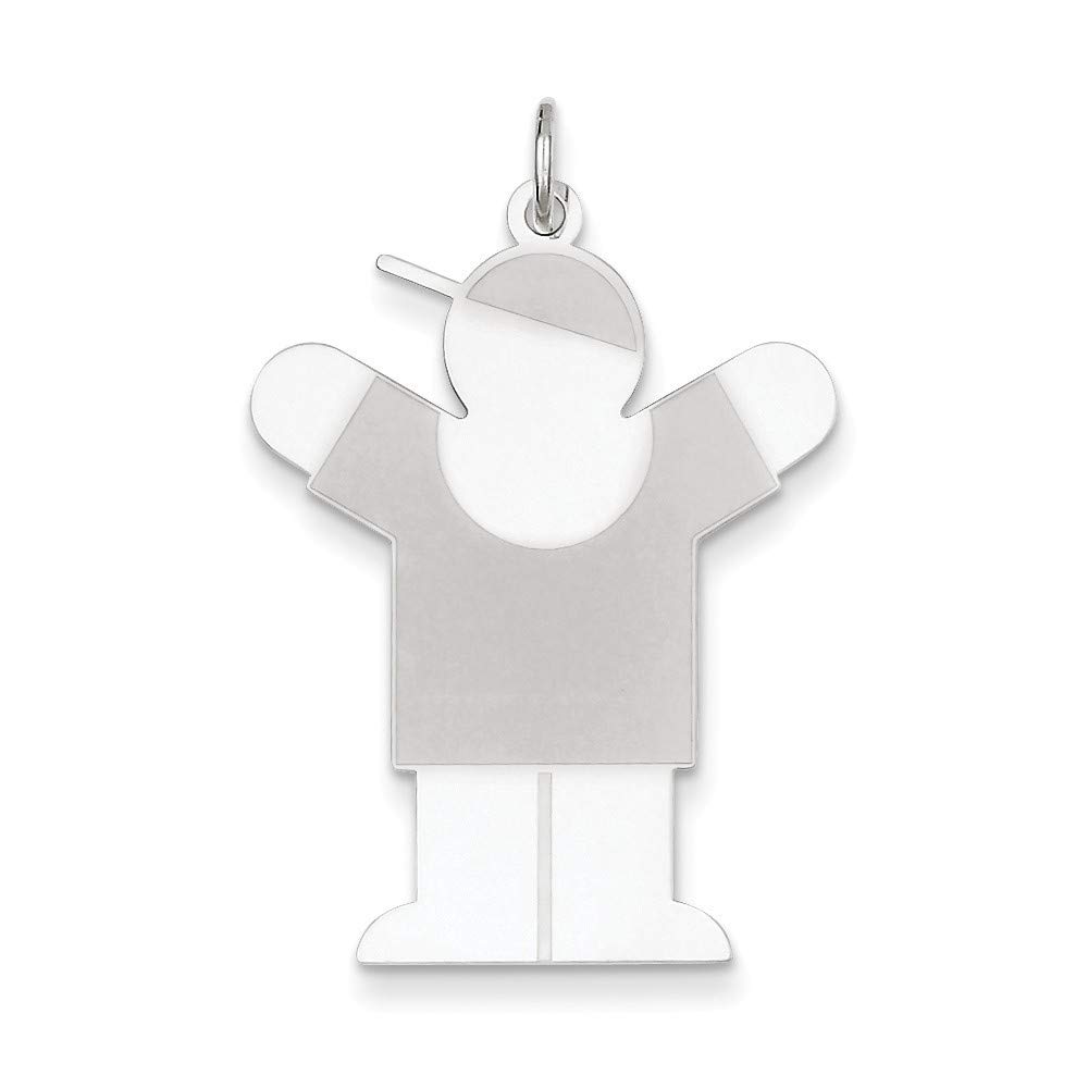Roy Rose Jewelry 925 Sterling Silver Love Heart Charm Pendant for Kids - Perfect for Birthdays, Gifts & Everyday Wear