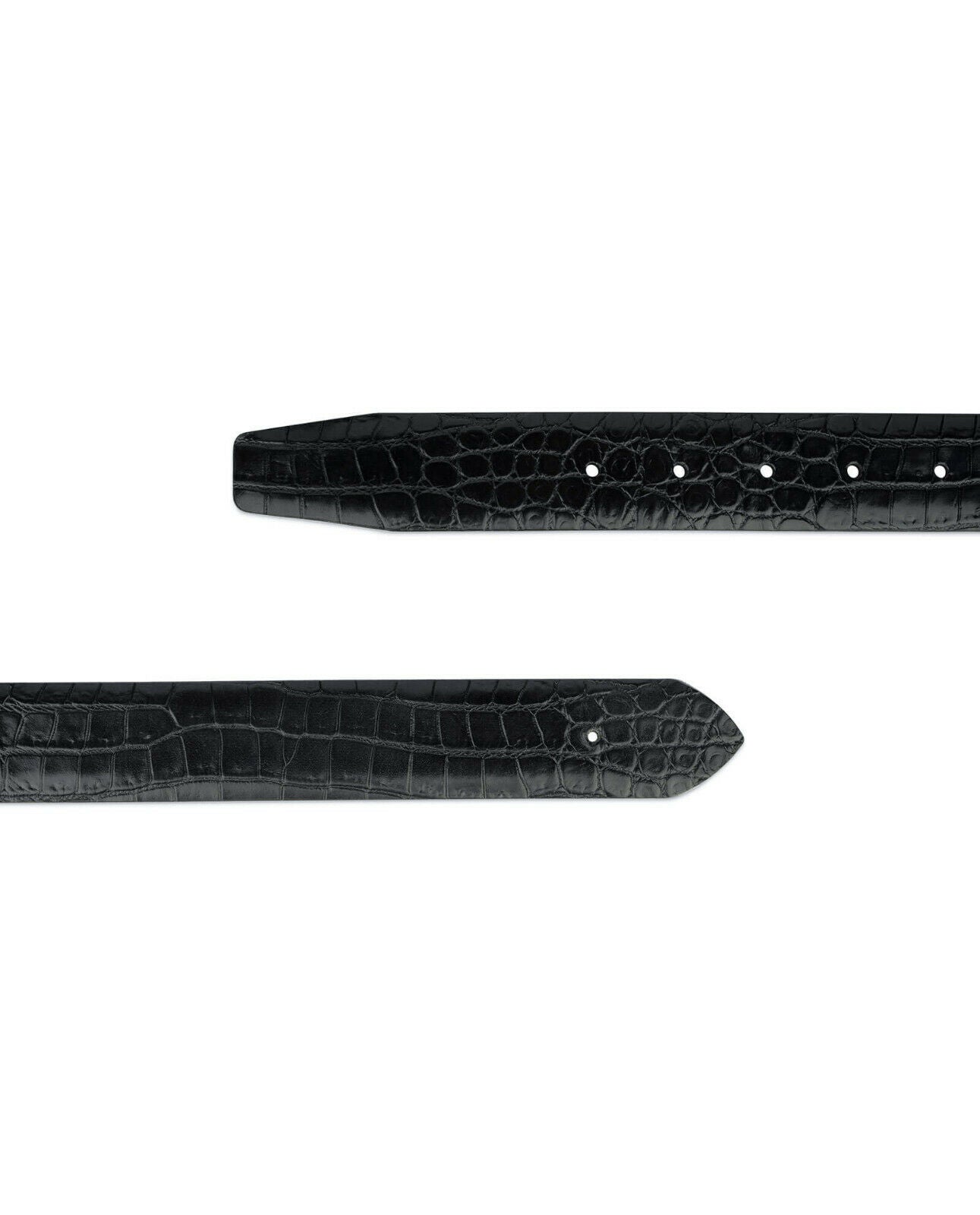 Men's Genuine Leather Crocodile Embossed Belt Strap - 35mm Width Replacement for Fendi Buckles | Perfect for Business, Casual & Formal Outfits