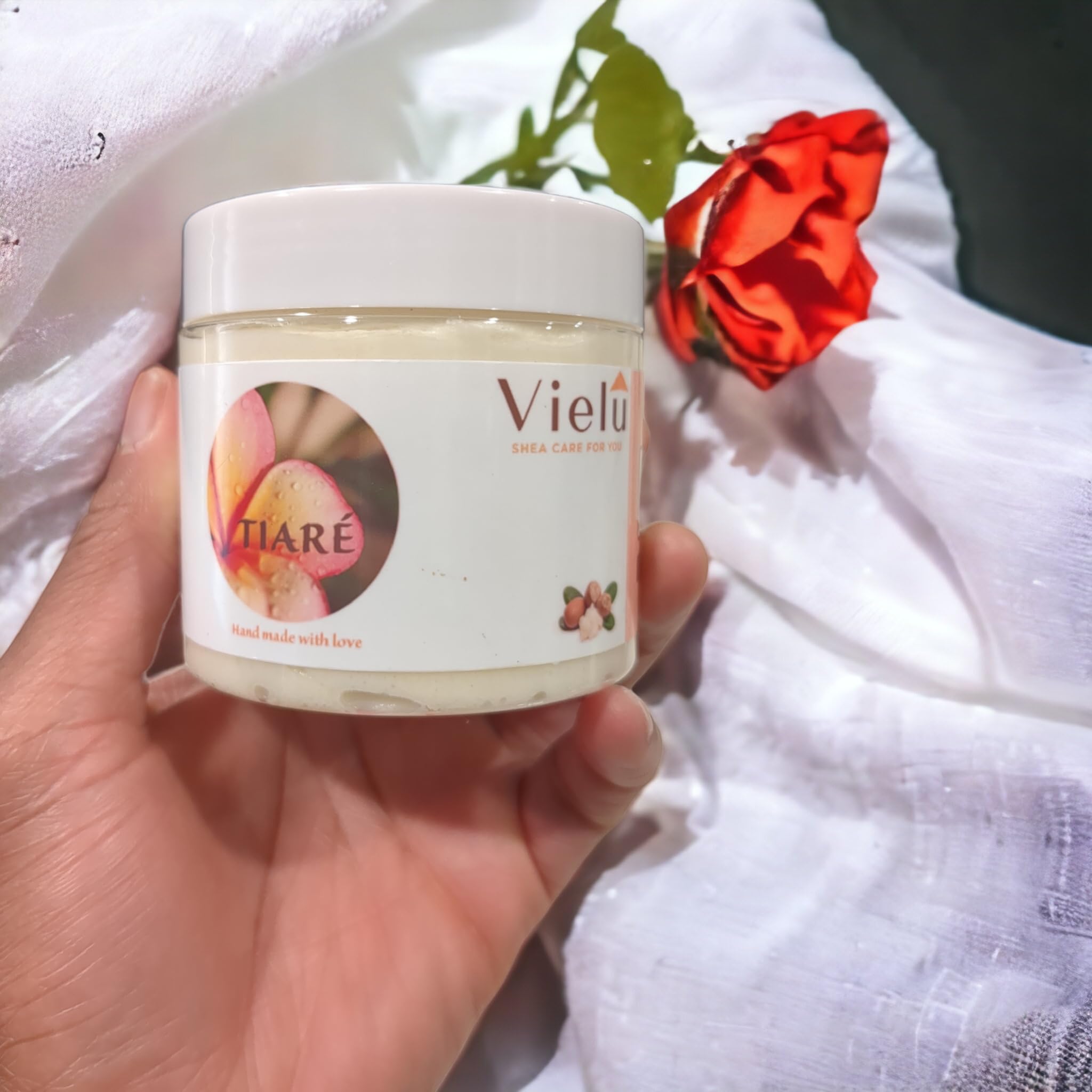 Vielu Tiare Body Butter - Ultra Hydrating & Nourishing Moisturizer for Dry Skin | Perfect for Daily Use, Spa Nights & Gift Giving
