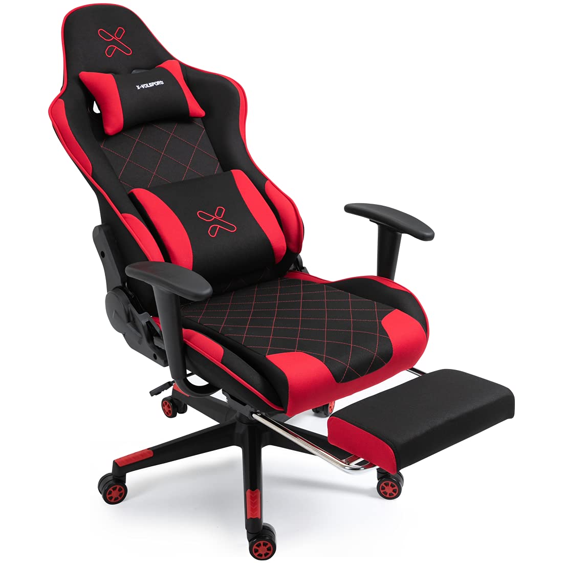 X-VOLSPORT Ergonomic High Back Gaming Chair with Footrest - Racing Style Office Computer Chair with Adjustable Headrest & Lumbar Support - Perfect for Long Hours Gaming, Working, and Home Office Use