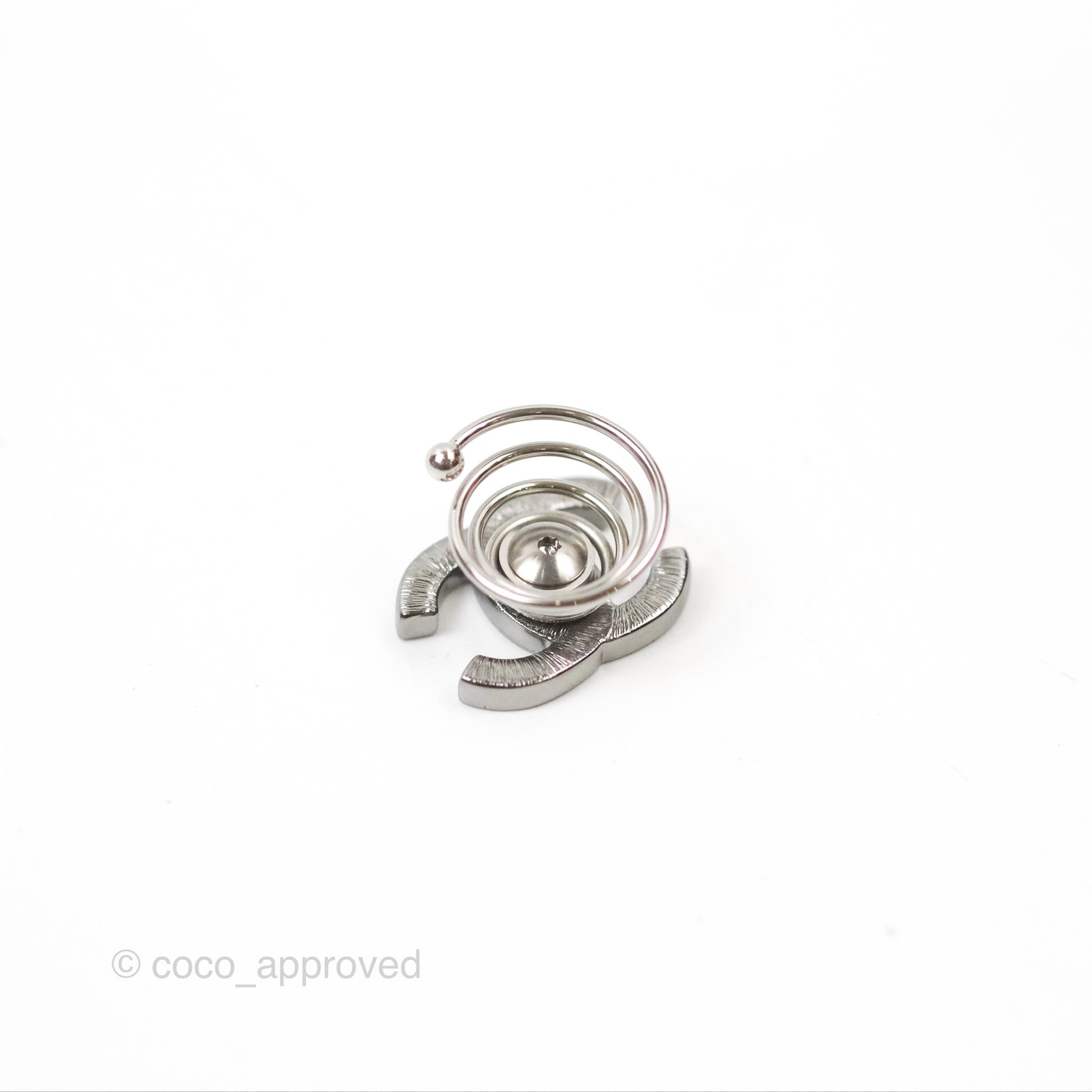 Chanel CC Crystal Star Hair Clip Gun Metal 22C - Elegant Hair Accessory for Parties, Weddings & Special Occasions