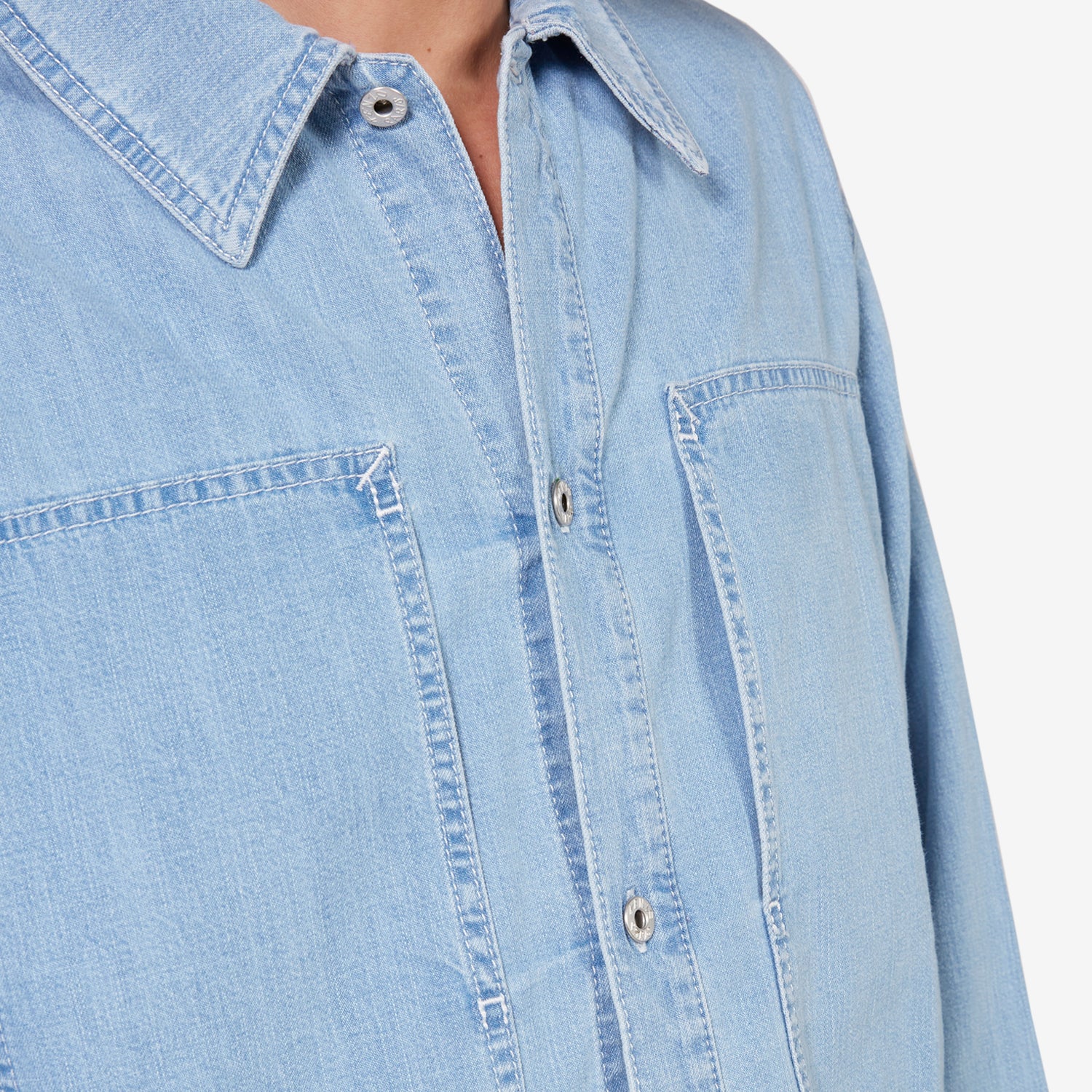 Stone Bleached Overshirt Blue Denim Jacket for Men - Casual Streetwear Shirt for Spring & Fall Layering | Perfect for Outdoor Activities, Travel and Daily Wear