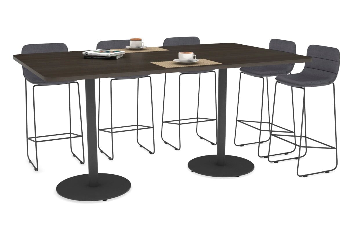 Premium Sapphire Disc Base Counter Table with Rounded Corners - 70.9
