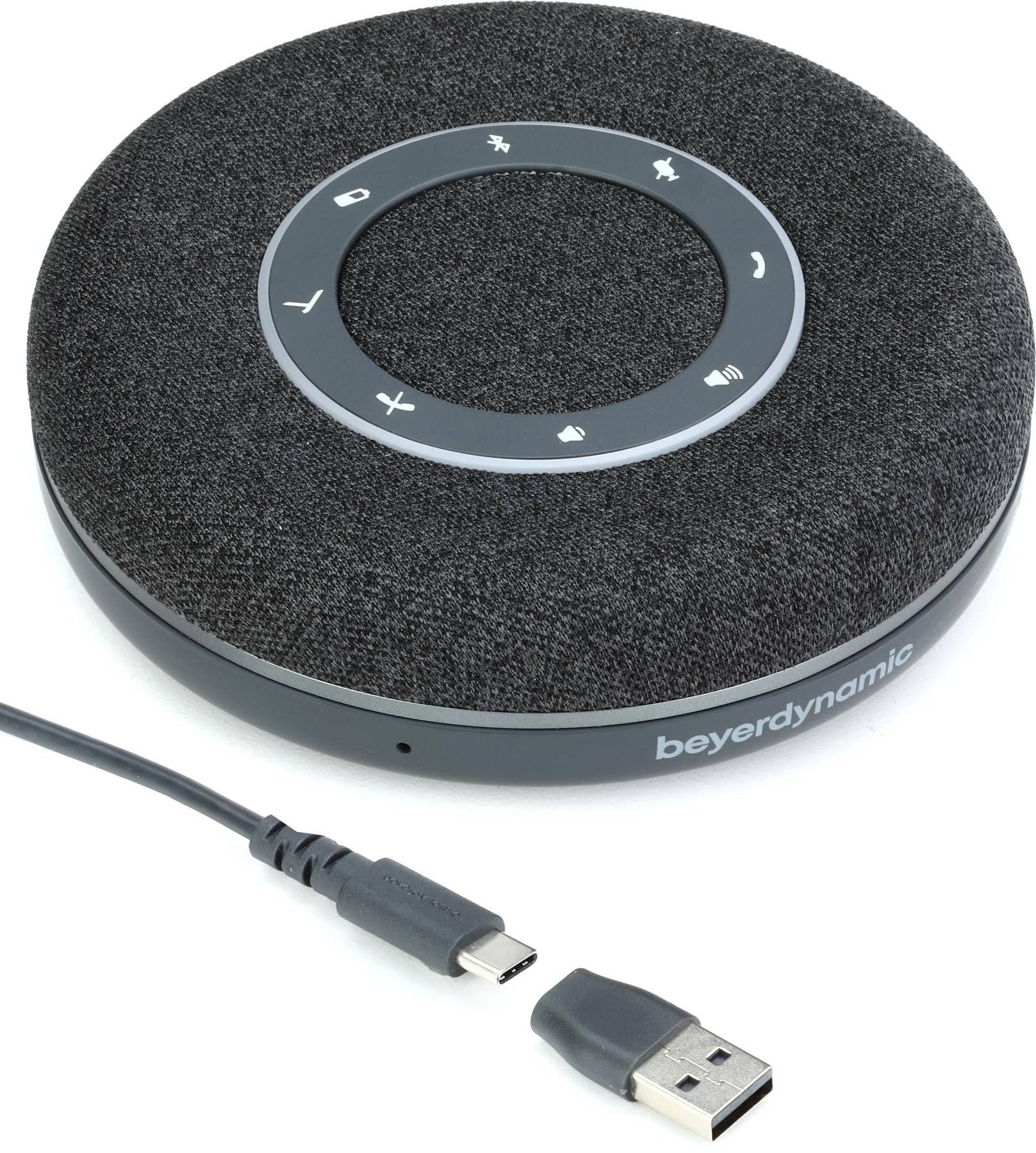 Beyerdynamic Space Personal Bluetooth/USB Speakerphone - Wireless Conference Speaker with Noise Cancellation (Charcoal) for Home Office, Video Calls & Online Meetings