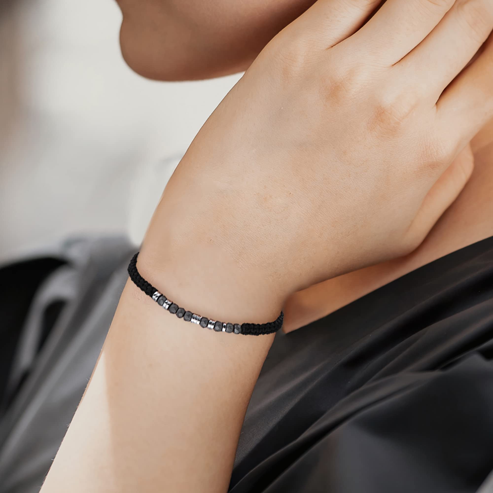 **JoycuFF Morse Code Bracelet - Adjustable Beaded Wrap Bracelet for Women & Men - Inspirational Jewelry Gift for Birthday, Christmas, Graduation - Perfect for Daughter, Mom, Dad, Sister, Aunt - Wear Daily for Motivation & Encouragement**