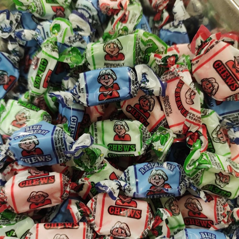 Sour Fruit Chews Candy - Assorted Flavors (2lb Bulk Bag) - Perfect for Parties, Movie Nights & Office Snacks