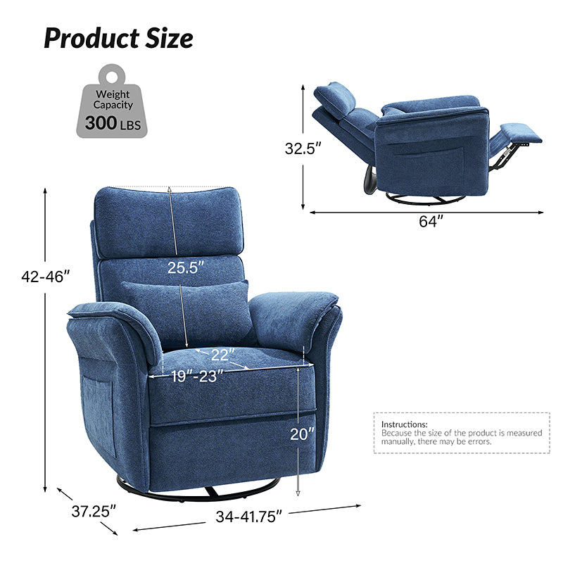 Comfortable Baby Nursery Power Glider Recliner - Perfect for Nursing, Rocking & Bonding with Your Newborn - Ideal for Nurseries, Bedrooms & Living Rooms