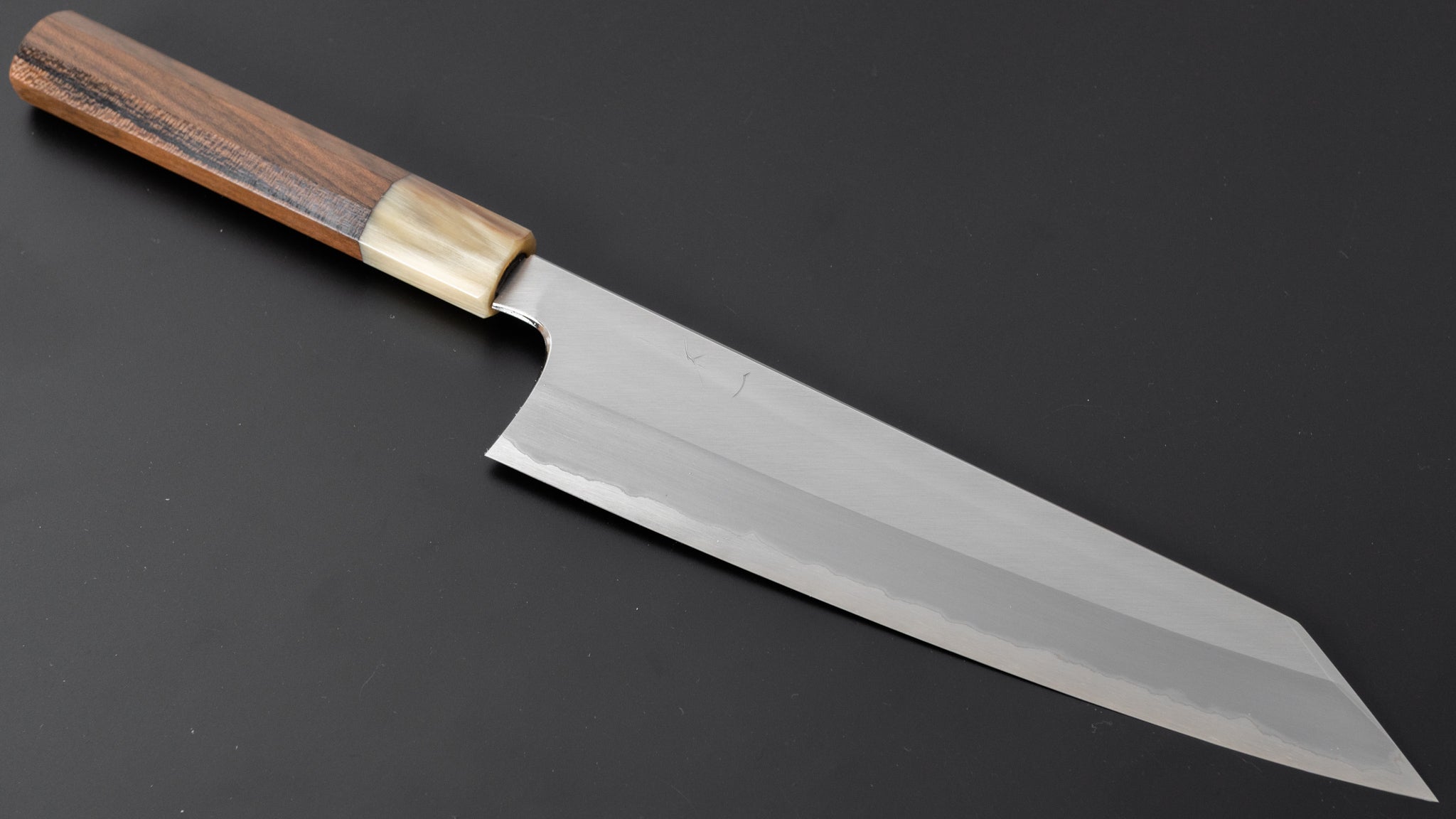 Hitohira Togashi White #1 Stainless Clad Migaki Kiritsuke Gyuto 240mm Ziricote Handle - Premium Japanese Chef Knife for Sushi, Sashimi & Meat Cutting - Perfect for Professional Chefs & Home Cooking