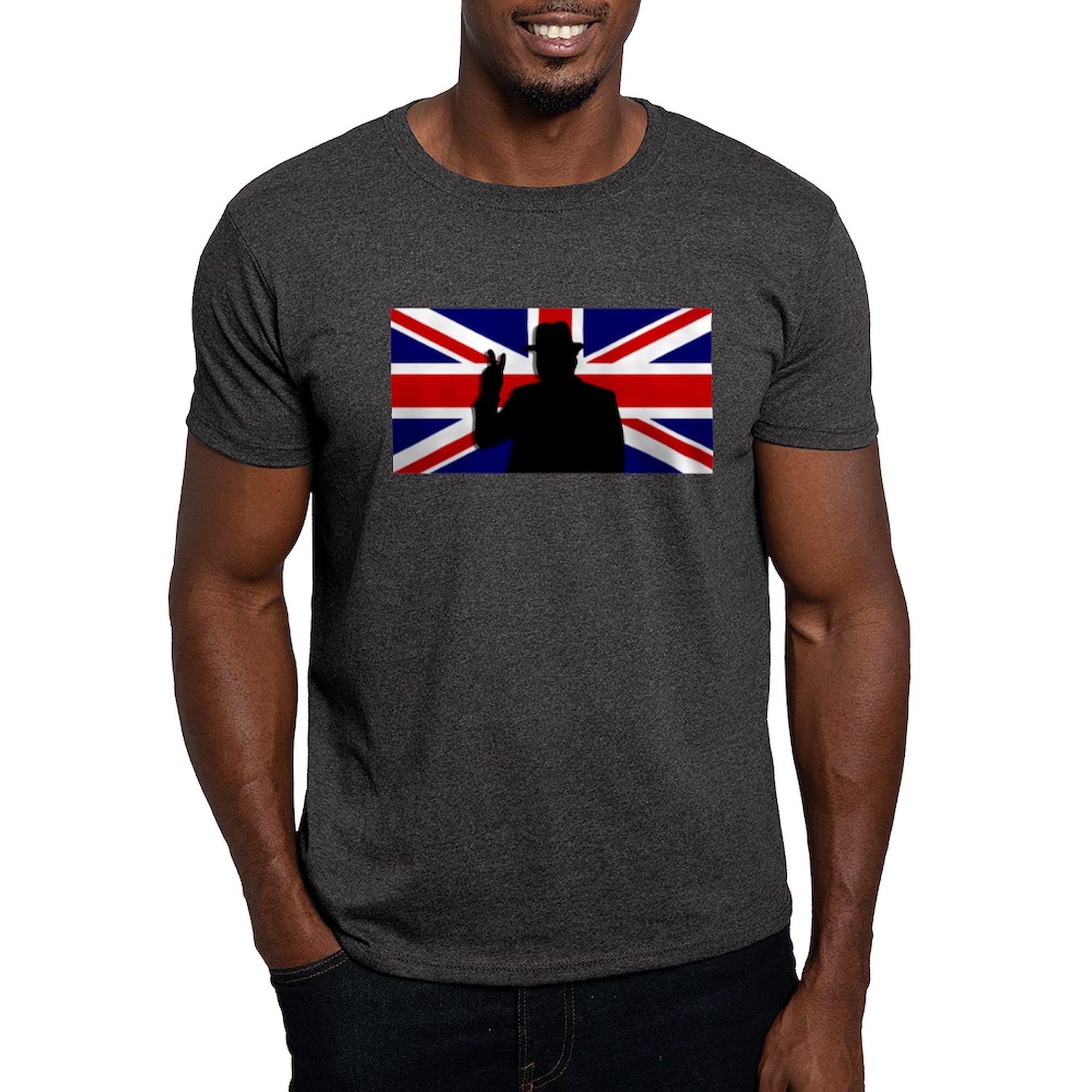 Winston Churchill Victory Dark T-Shirt for Men | 100% Cotton Classic Graphic Tee | Casual Wear & Patriotic Gift Idea