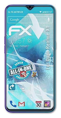 Oppo Realme XT Screen Protector (3-Pack) - Ultra Clear Flexible Film FX Protection for Scratch & Impact Resistance - Perfect for Daily Use, Gaming & Outdoor Activities