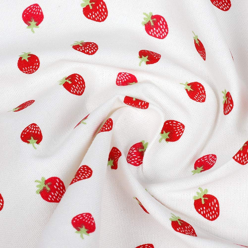 Strawberry Print Kids Apron for Girls - Toddler Apron with Pockets for Cooking, Baking, Painting, Crafts & Gardening - Cute Kitchen & Art Protective Wear for Children