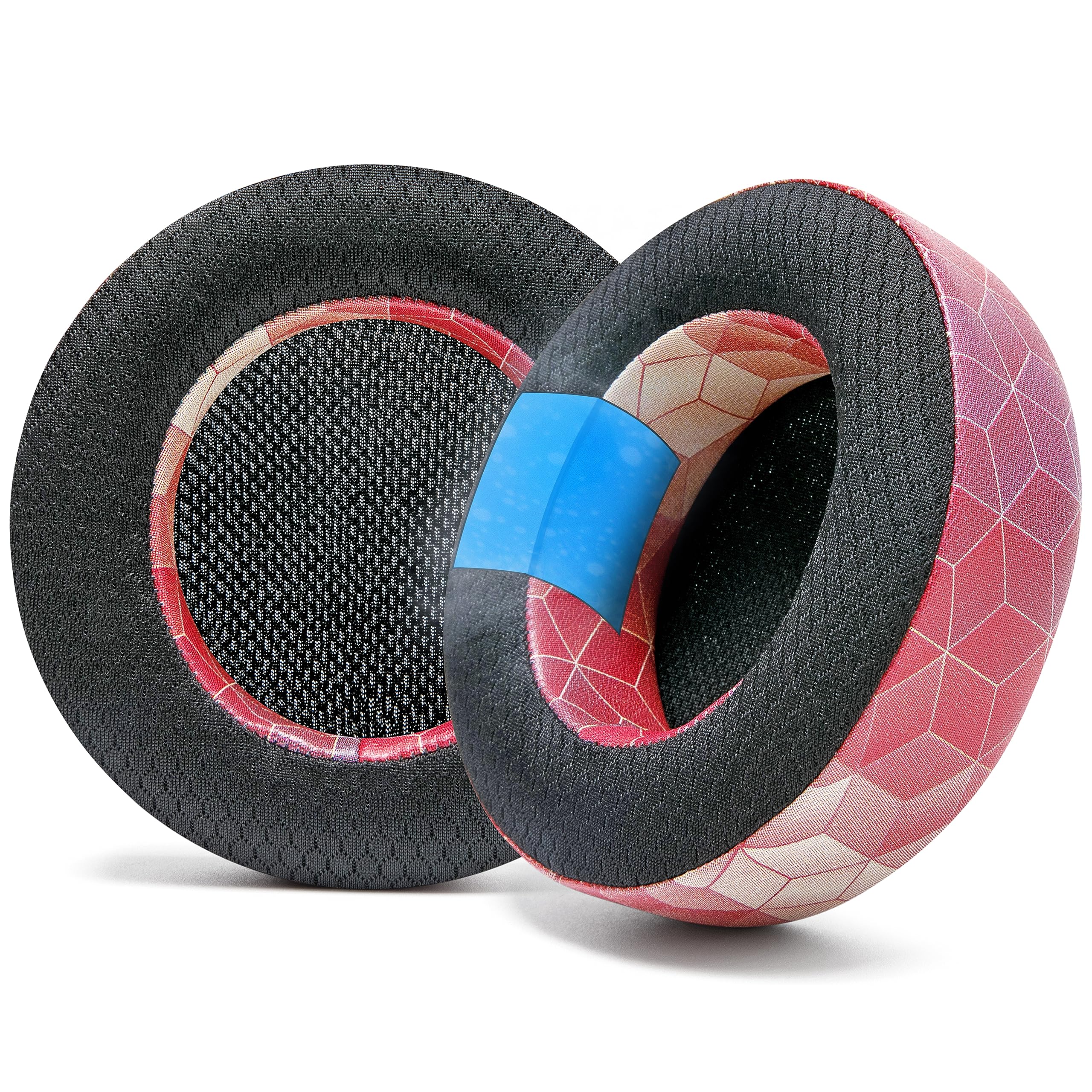 Wicked Cushions WC Freeze Virtuoso Cooling Gel Ear Pads for Corsair Virtuoso Gaming Headset - Enhanced Thickness & Noise Isolation - Hex Red | Perfect for Long Gaming Sessions & Hot Climates