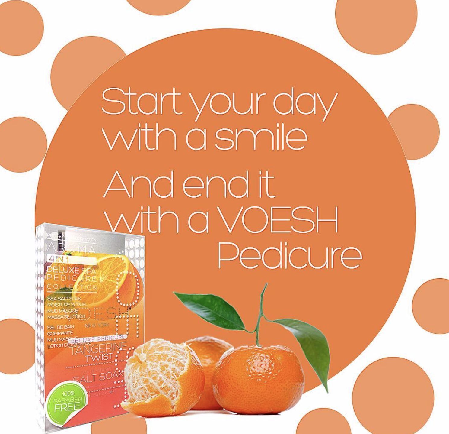 Voesh Pedi in a Box Tangerine Twist - Exfoliating Foot Peel Mask for Soft Smooth Feet | At-Home Spa Treatment & Pedicure Care