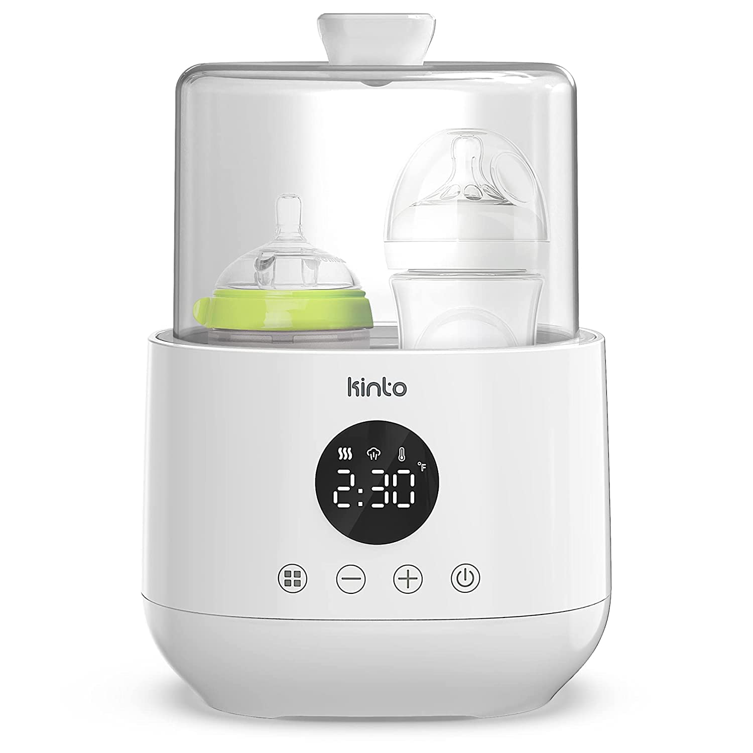 Fast Heating Double Baby Bottle Warmer & Sterilizer for Breastmilk & Formula - Smart Bottle Heater for Twins with Timer & Auto Shut Off - Perfect for Night Feedings & Traveling