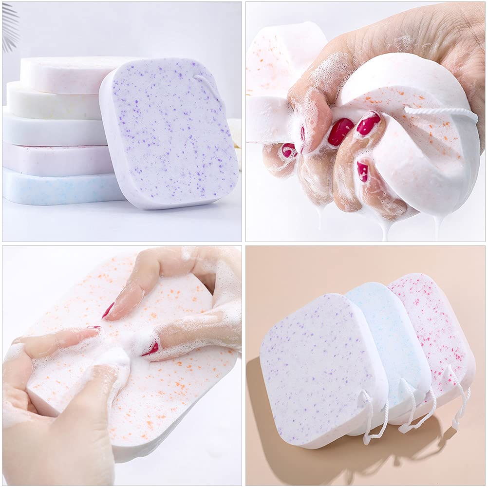 6pcs Thick Makeup Remover Puffs for Face Cleansing & Spa