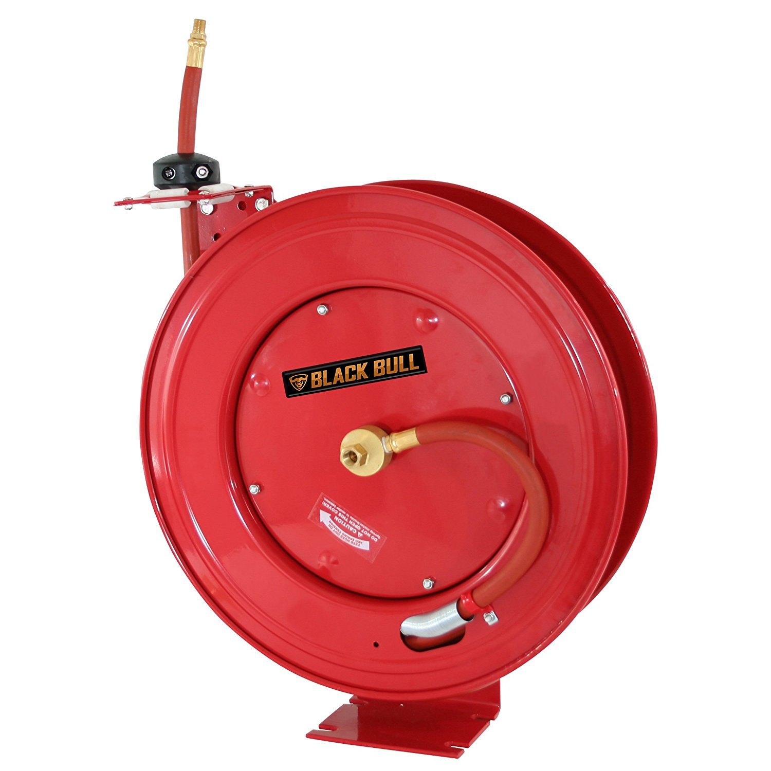 Buffalo Tools AHAR50 50Ft Retractable Air Hose Reel with Heavy Duty Steel Frame - Ideal for Garage, Workshop, and Industrial Air Compressor Use