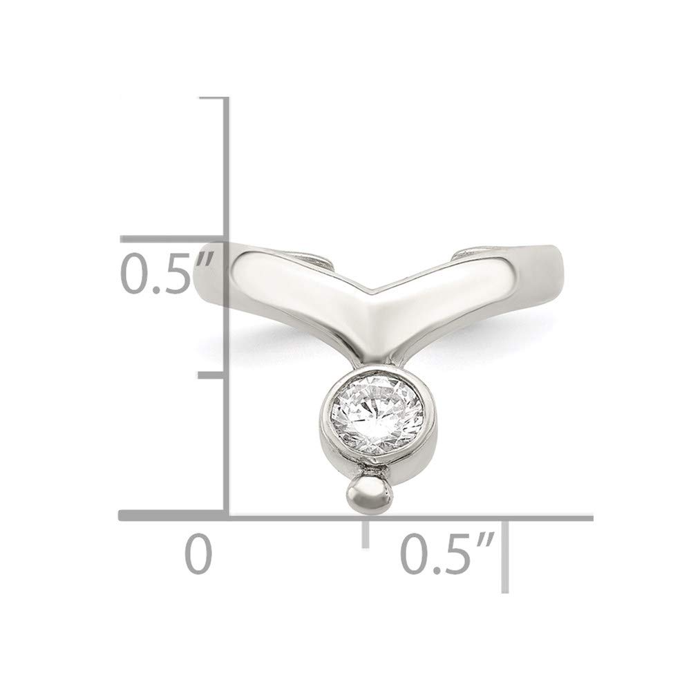 925 Sterling Silver Cubic Zirconia Dangle Toe Ring for Women - Elegant Foot Jewelry Gift for Her - Perfect for Beach, Summer & Pedicure Occasions
