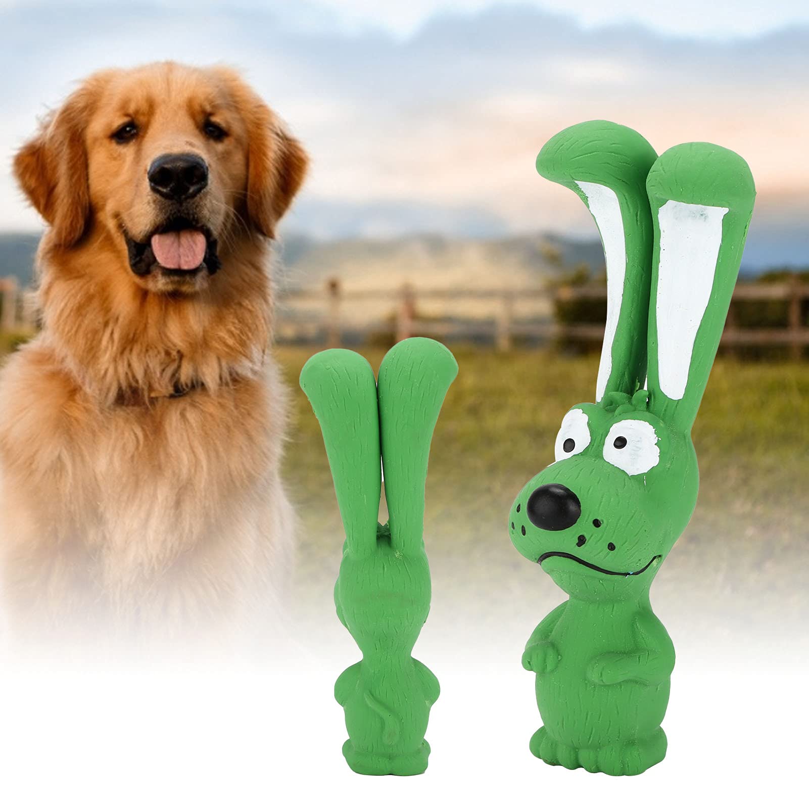 Durable Latex Dog Chew Toy - 17x4cm Squeaky Rabbit Design for Aggressive Chewers, Interactive Fetch & Play - Perfect for Indoor & Outdoor Pet Activities