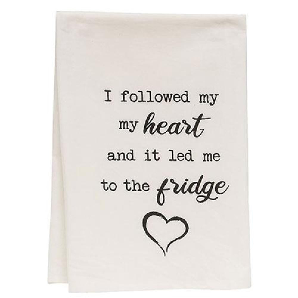 I Followed My Heart Dish Towel - Funny Kitchen Towel for Cooking, Baking & Cleaning - Perfect Gift for Home Chefs & Housewarming Parties