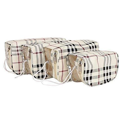 STACKRAID 4-Piece Multipurpose Cosmetic & Toiletry Travel Pouch Set - Waterproof Makeup Bag, Shaving Kit Organizer for Men & Women - Perfect for Travel, Gym, Camping (Multicolor)