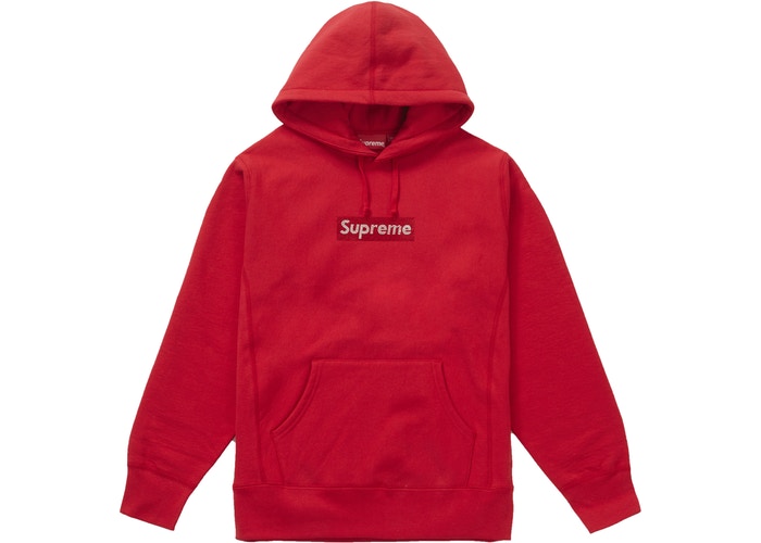 25th Anniversary Swarovski Crystal Box Logo Hoodie - Red, Limited Edition Streetwear for Men & Women | Perfect for Casual Wear, Gifts & Special Occasions