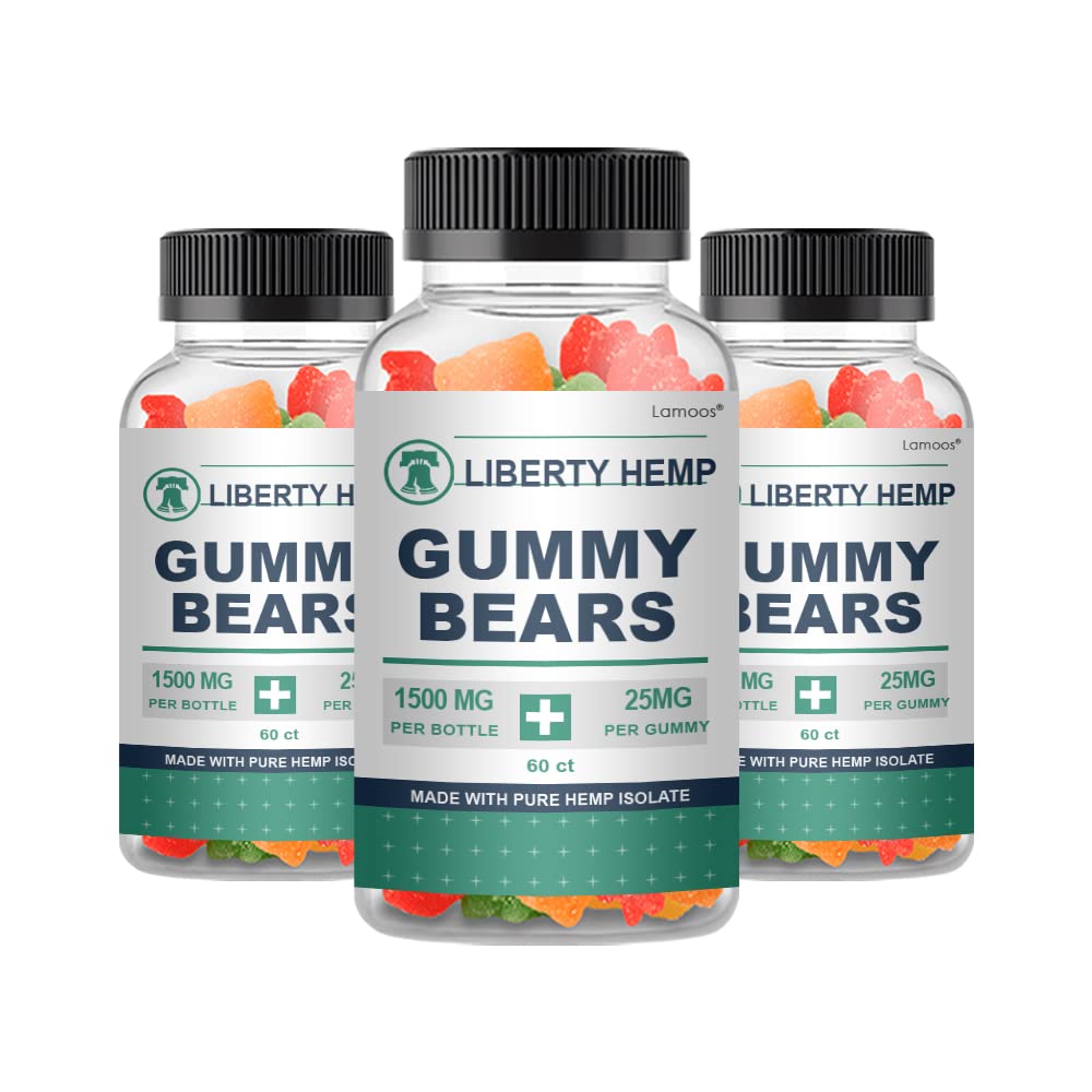 Liberty Hemp Gummies (3 Pack, 180 Count) - Premium CBD Gummy Bears for Relaxation & Sleep Support - Perfect for Stress Relief, Nighttime Use & Daily Wellness