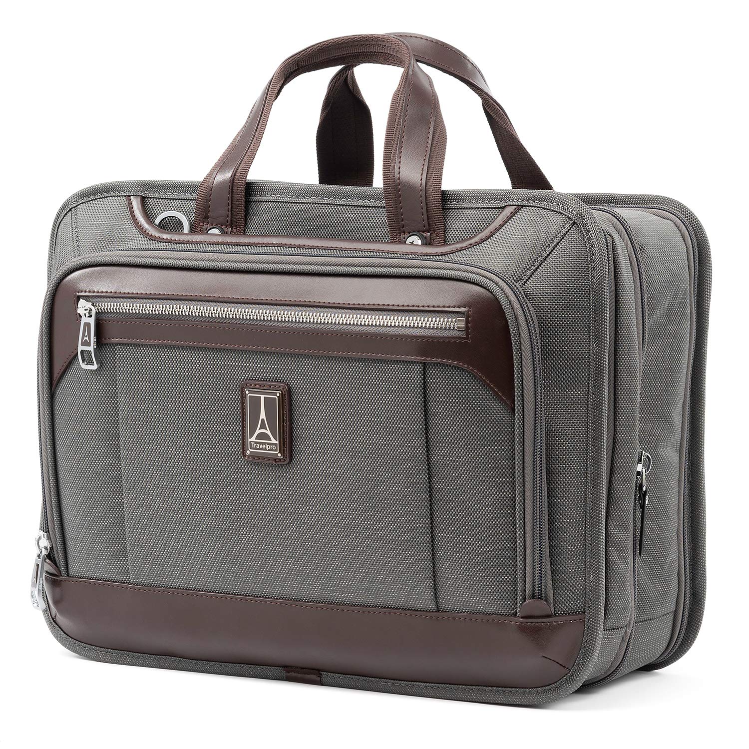 Travelpro Platinum Elite Expandable Business Laptop Briefcase for 15.6 Inch Laptop - Durable Carry-On Briefcase for Work, School & Travel - Professional Laptop Bag for Men & Women - Perfect for Business Trips, Commuting & Office Use