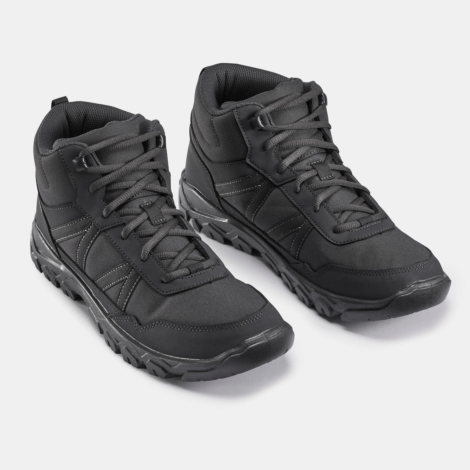 Quechua NH100 Mid Waterproof Hiking Boots for Men - Lightweight & Durable Outdoor Trekking Shoes for Hiking, Camping & Trail Walking