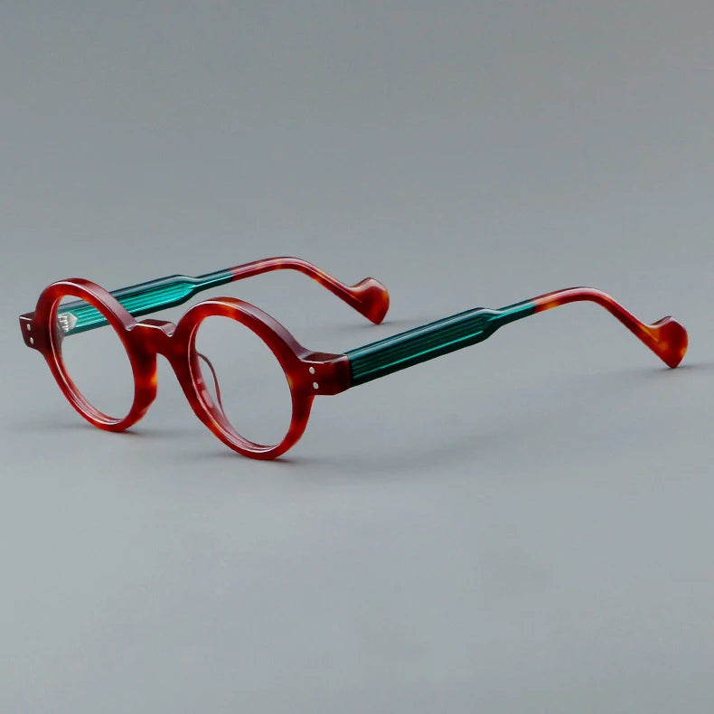 CCspace Unisex Full Rim Round Acetate Eyeglasses 57257 - Stylish Lightweight Frame for Men & Women - Perfect for Reading, Work, and Everyday Fashion