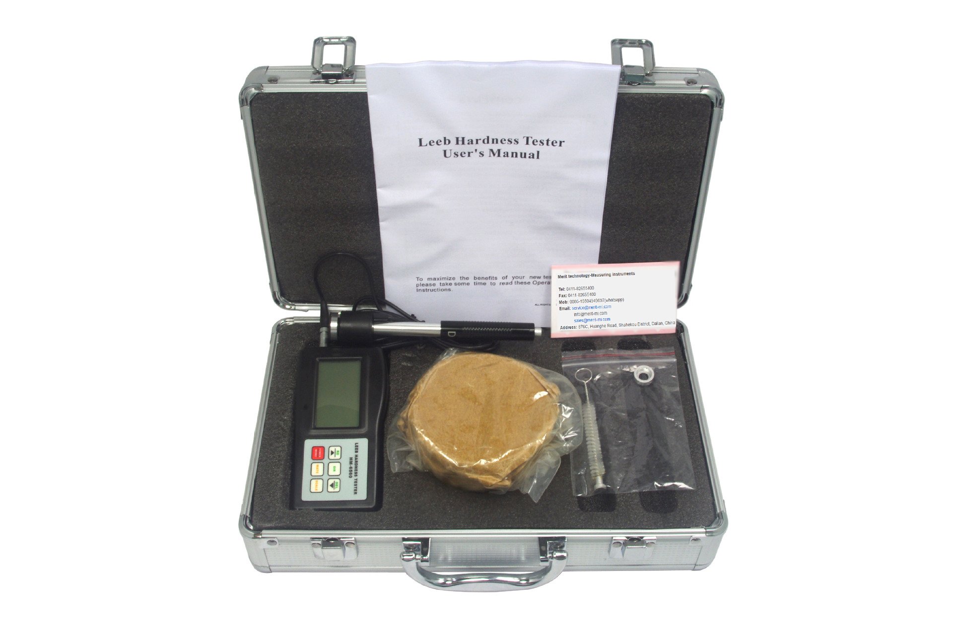 HM-6560 Leeb Hardness Tester for Metal Workpieces - Portable HRB/HRC/HV Gauge (200-900 HLD) with Memory Function | Ideal for Bearing, Steel & Alloy Testing in Industrial Applications